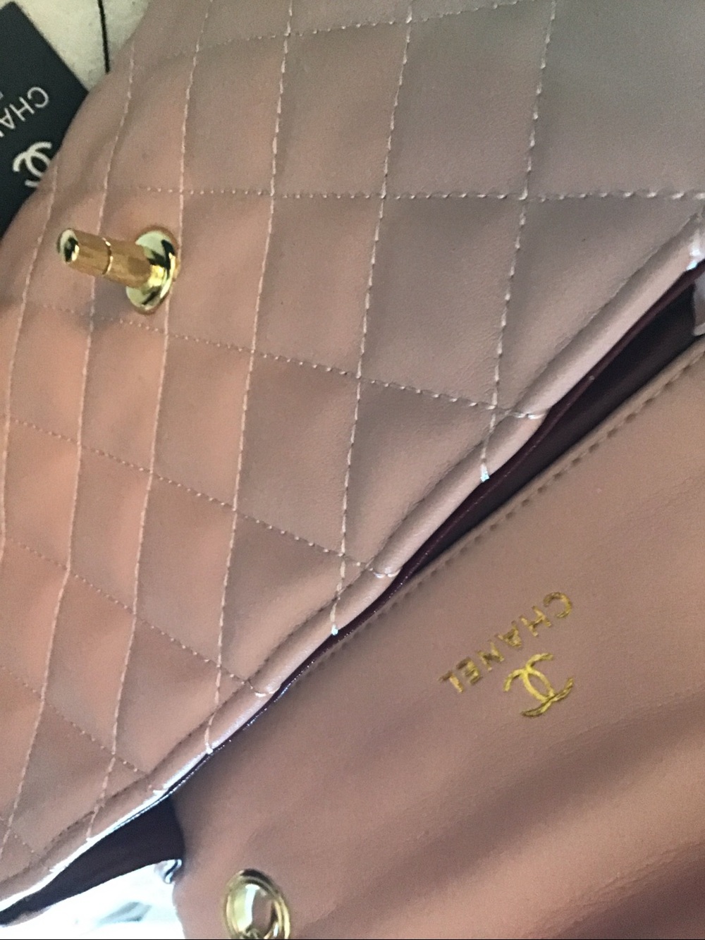 CHANEL pink with gold hardware Quilted Shoulder Bag - Picture 6 of 7